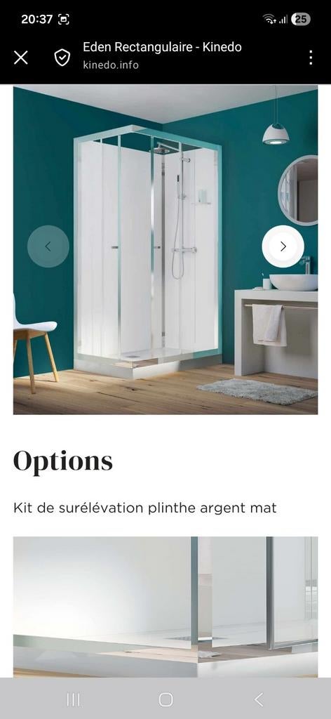 Cloisons d'angle pour douche EDEN, Huis en Inrichting, Ophalen