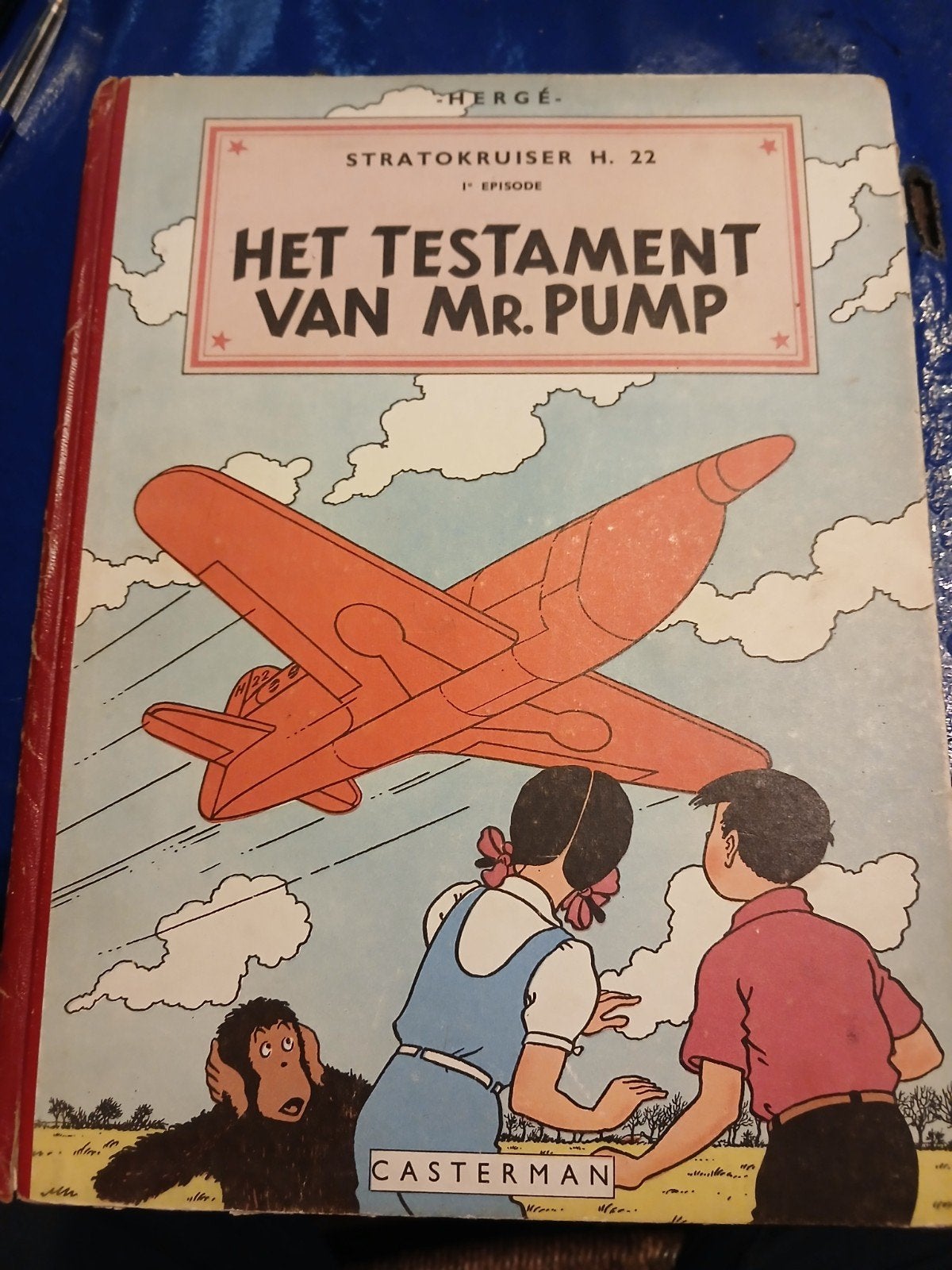 het testament van Mr, pump, Gelezen, Eén stripboek, Ophalen of Verzenden, Herge