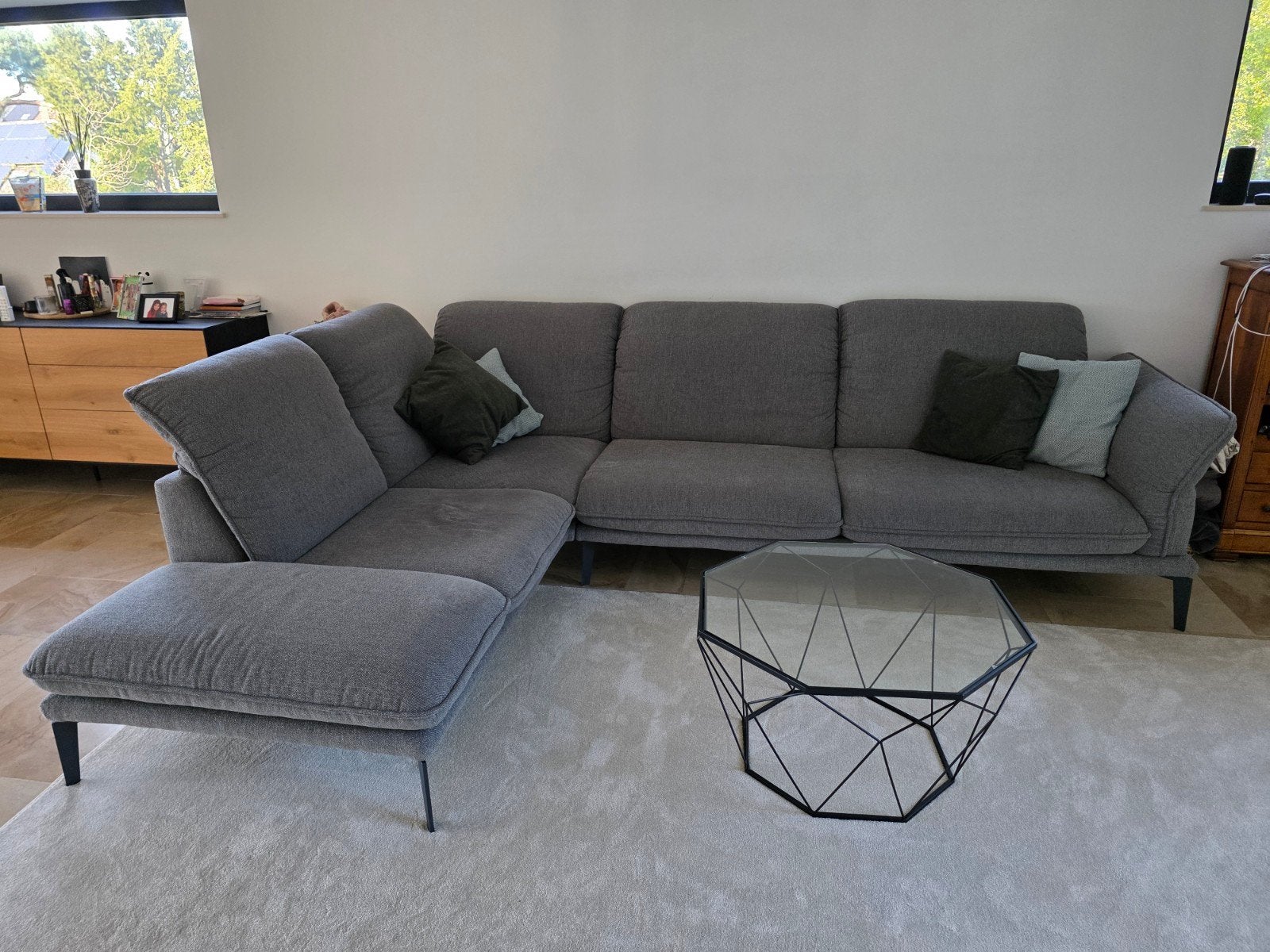 grand sofa en L gauche, Ophalen, Zo goed als nieuw, Stof, Moderne