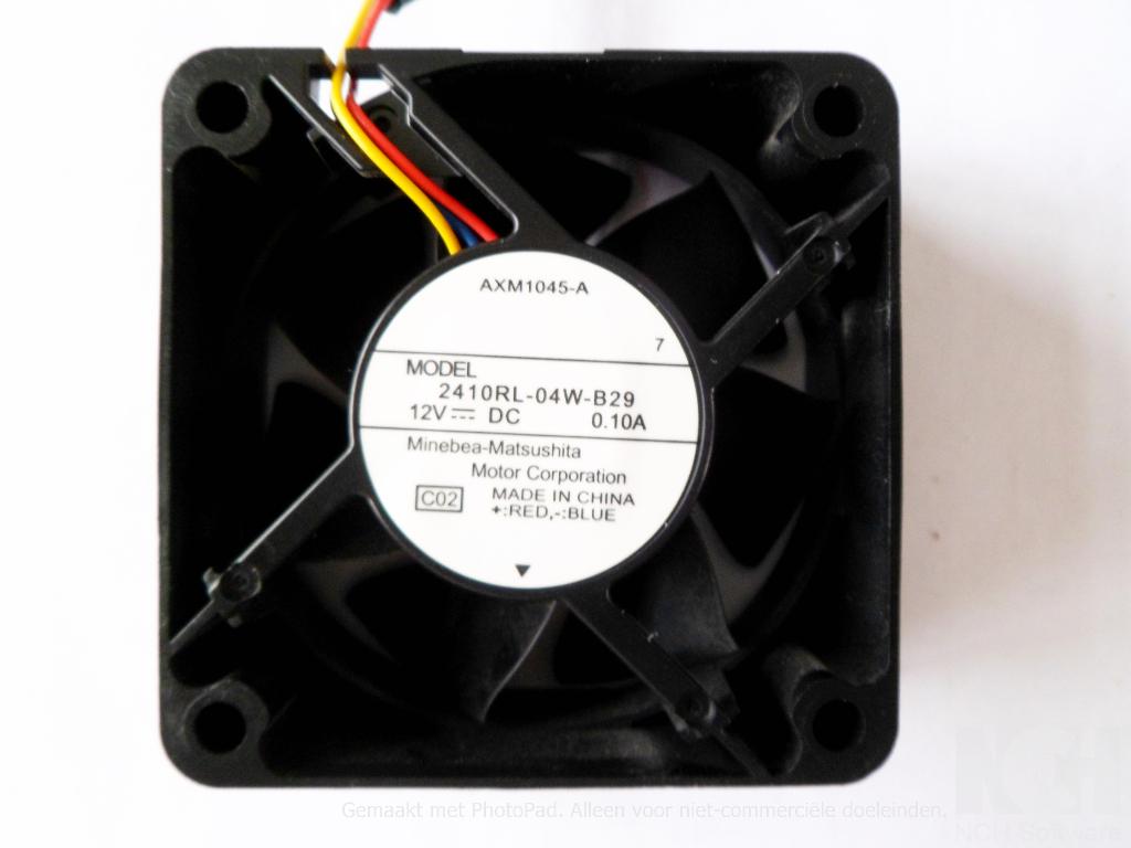Ventilator Minebea-Math. 60x60mm 12VDC 0.10A Mod. 2410RL-04W, Ophalen, Zo goed als nieuw