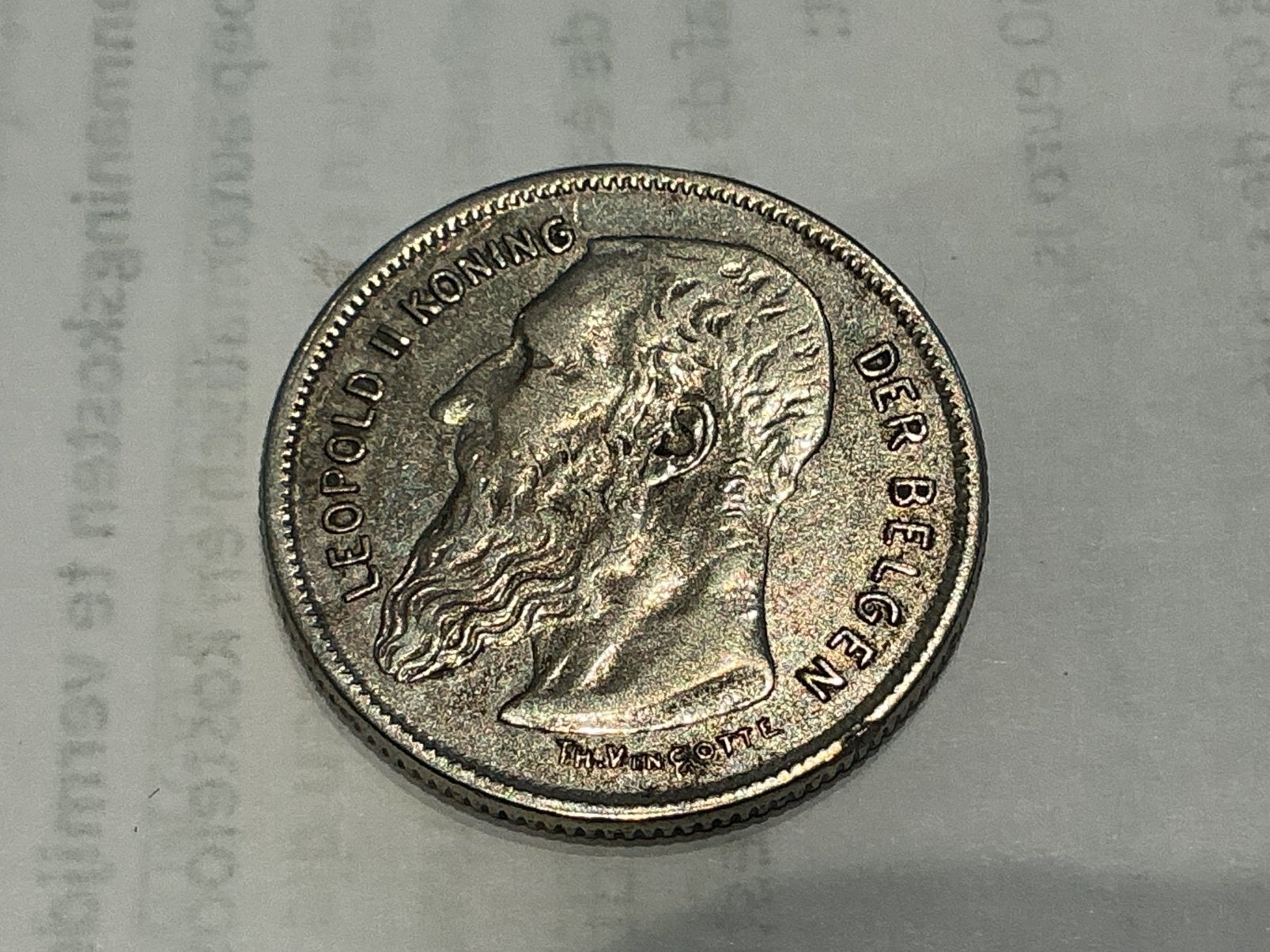 Belgique 2 francs 1909 argent flamand, Enlèvement ou Envoi, Argent