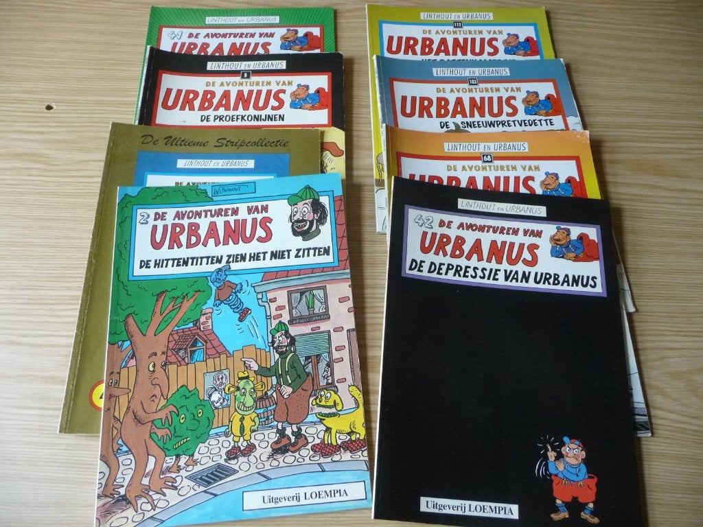 8 strips van Urbanus - € 4, Meerdere stripboeken, Ophalen of Verzenden, Zo goed als nieuw, Linthout en Urbanus