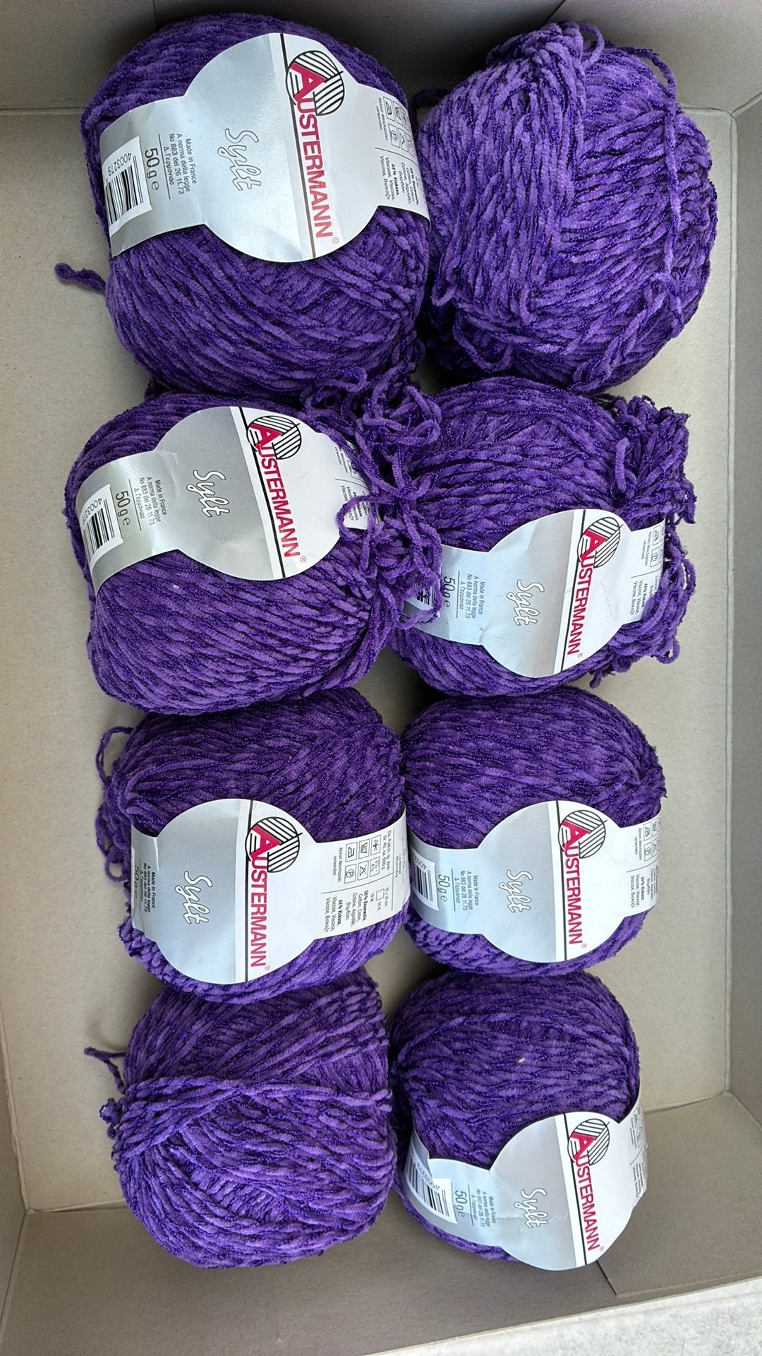 8 bollen breigaren AUSTERMANN voor 8€, Hobby & Loisirs créatifs, Tricot & Crochet, Enlèvement, Neuf
