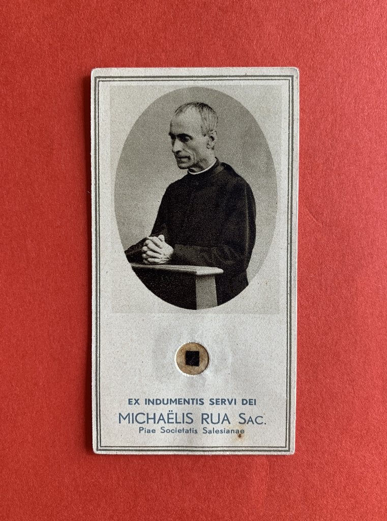 Relikwie Relique ex Indumentis Servus Dei Michaëlis Rua, Ophalen of Verzenden, Gebruikt, Kleding, Christendom | Katholiek