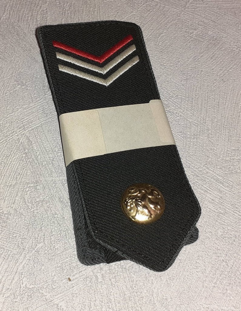 Militaria epauletten schoudergraden service dress korporaal, Ophalen of Verzenden, Landmacht, Embleem of Badge