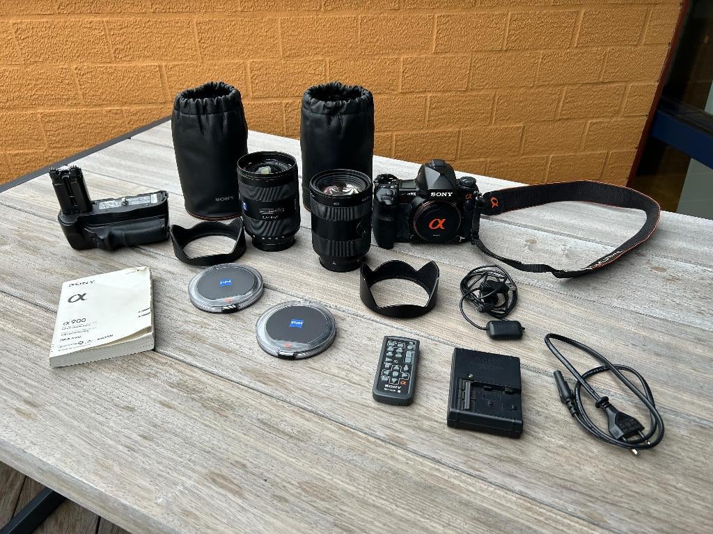 Sony Alpha 900 + 2 Zeiss Vario-Sonnar Lenzen, Ophalen, Gebruikt, Groothoeklens, Zoom