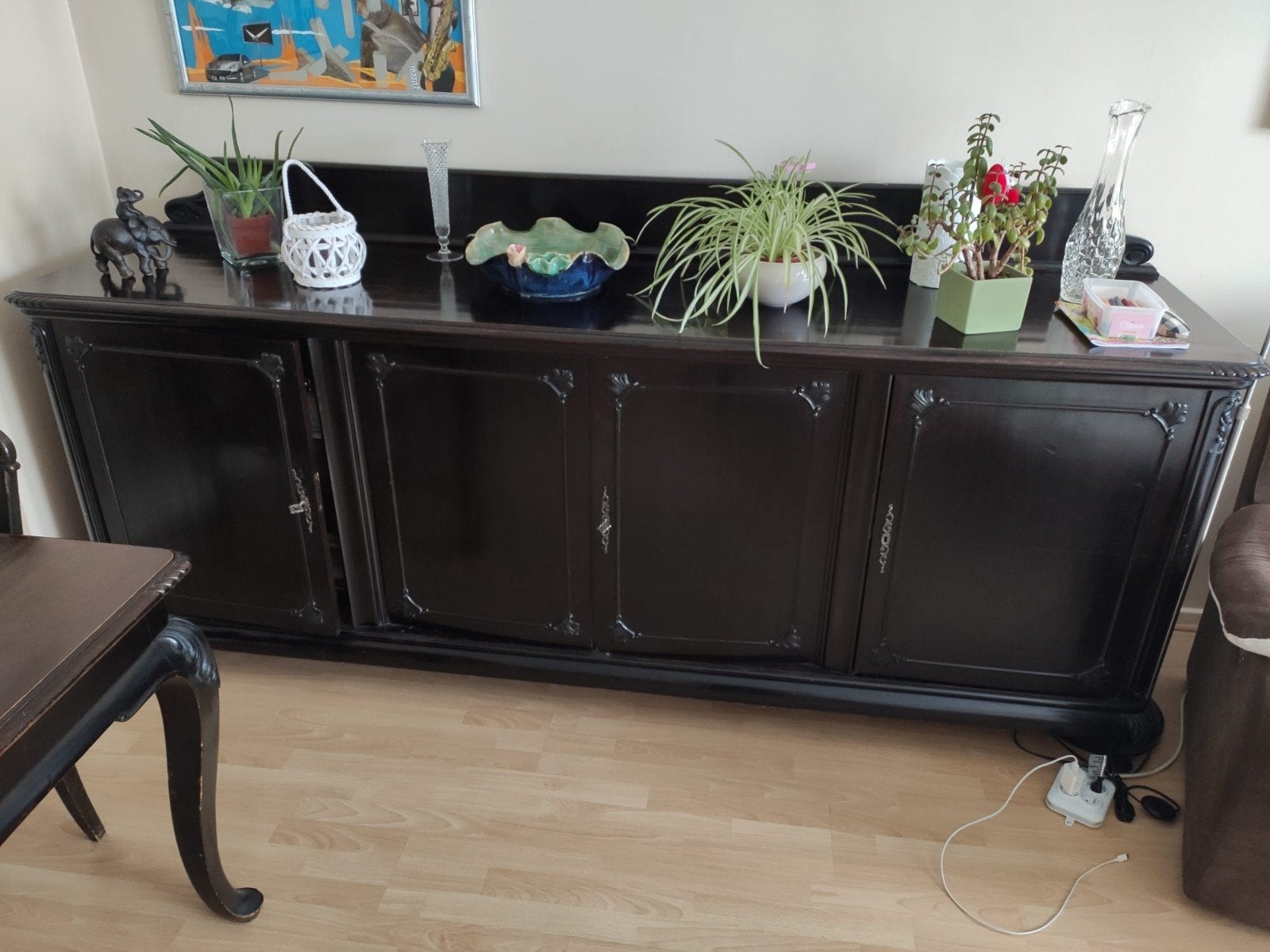 Dressoir en chêne avec différents tiroirs et espace, Maison & Meubles, Avec tiroir(s), 200 cm ou plus, Enlèvement, Utilisé