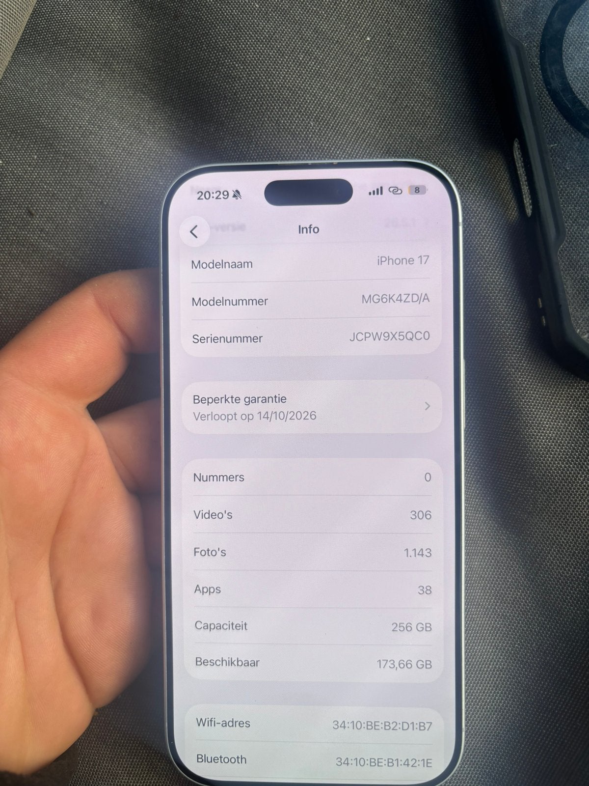 Iphone 17 top staat!, Télécoms, Téléphonie mobile | Apple iPhone, 256 GB, Autres modèles, Comme neuf, Enlèvement