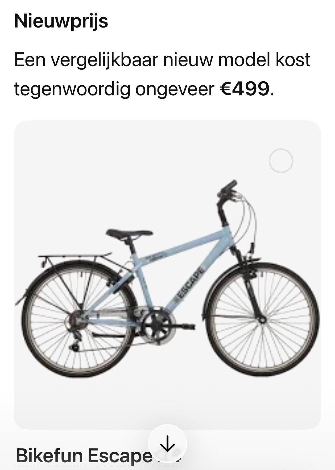 Vélo pour enfants Escape 24 (24 pouces), Vélos & Vélomoteurs, Enlèvement, Comme neuf, Frein sur jante, 20 pouces ou plus