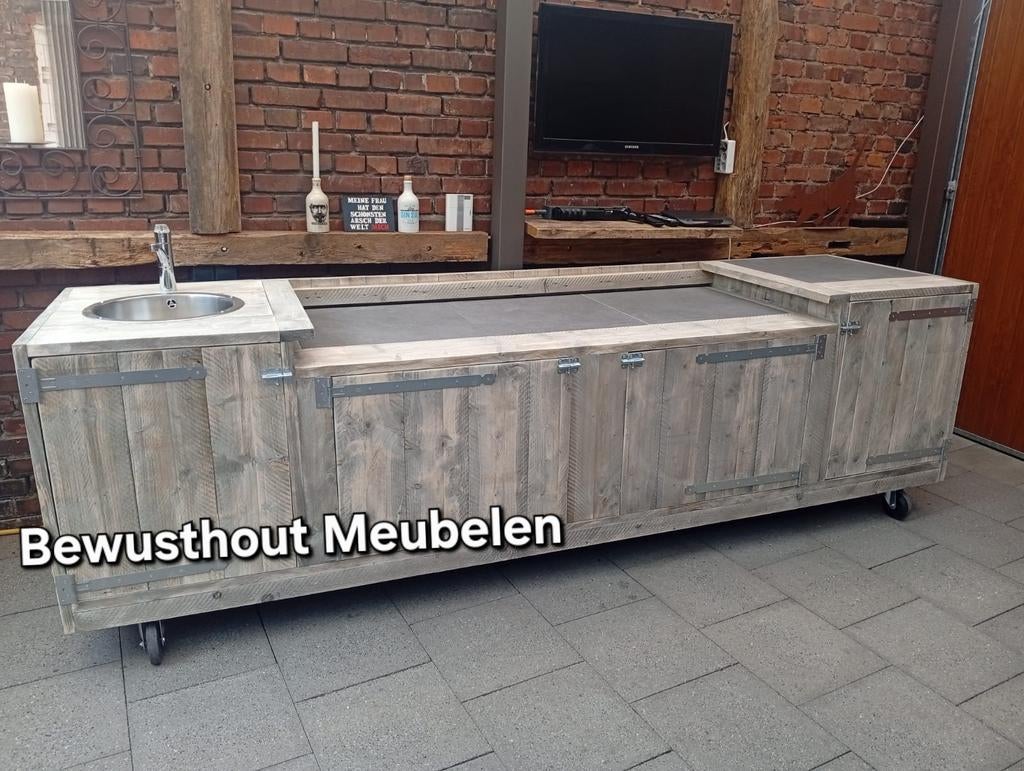 Buitenkeuken/ tuinmeubelen van steigerhout – gratis levering, Ophalen of Verzenden