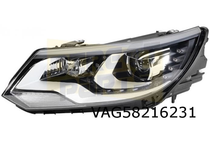 Volkswagen Tiguan (5/11-4/16) Koplamp Rechts  (HID met dyn., -, -, Nieuw, -