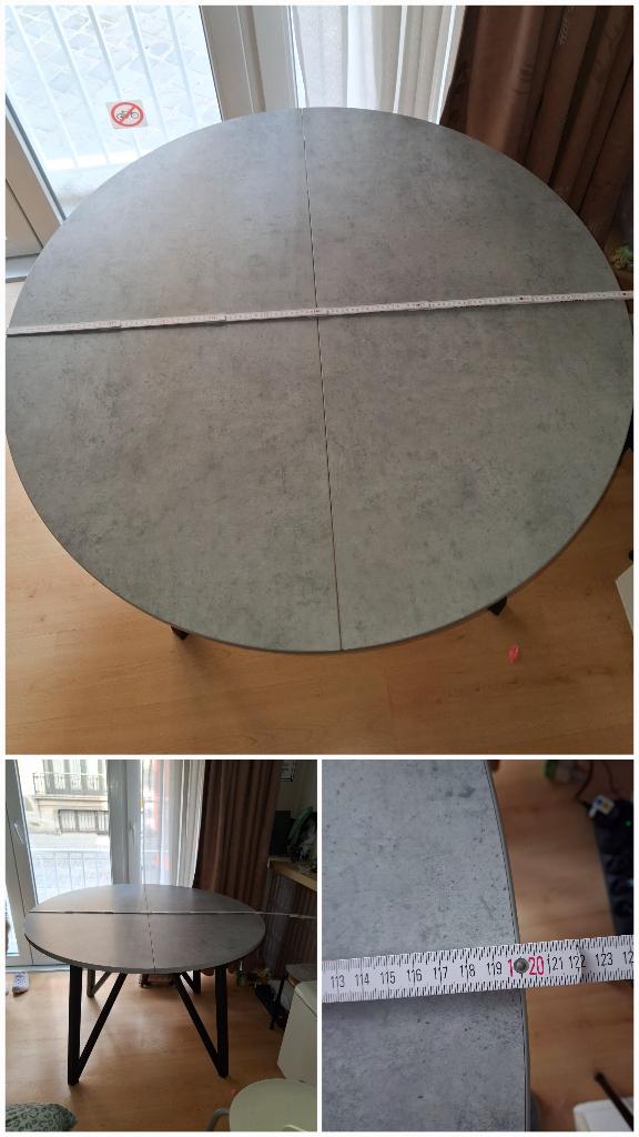 Tafel met betonlook Te koop ( prijs overeen te komen ), Huis en Inrichting, Tafels | Eettafels, Ophalen, 100 tot 150 cm, Rond