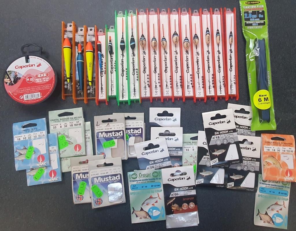 PECHE AU COUP Lot fil, flotteurs/lignes, élastique, hameçons, Enlèvement ou Envoi