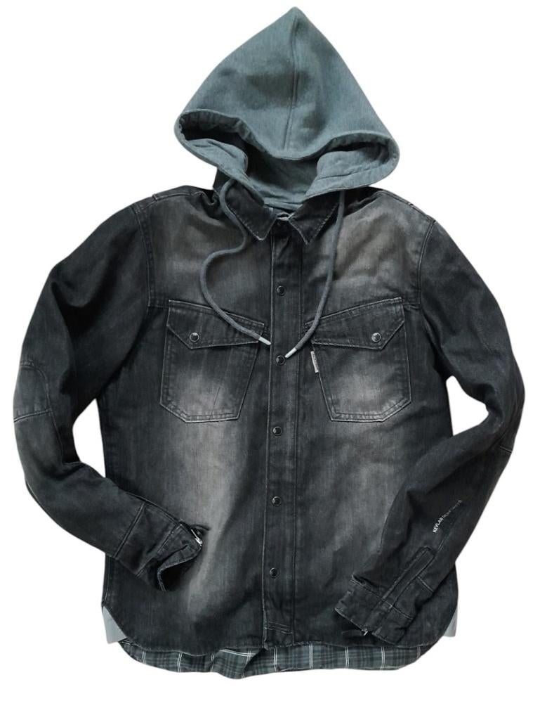 Macna Westcoast denim motorjas heren - Zwart - Large, Motoren, Kleding | Motorkleding, Jas | textiel, Heren, Tweedehands, Ophalen of Verzenden