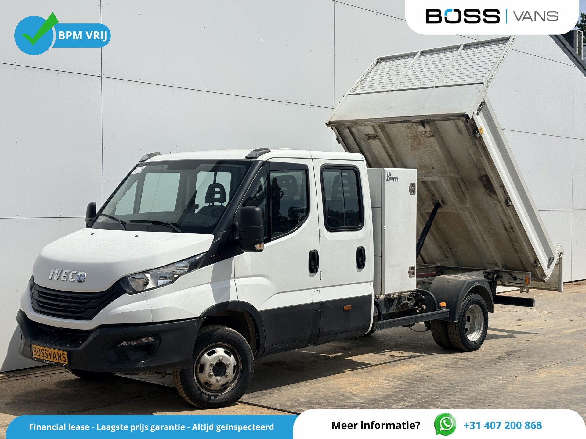 Iveco Daily 35C16 3.0 Dubbele Cabine Kipper Dubbellucht 3,5t, Auto's, Bestelwagens en Lichte vracht, 4 deurs, Achterwielaandrijving
