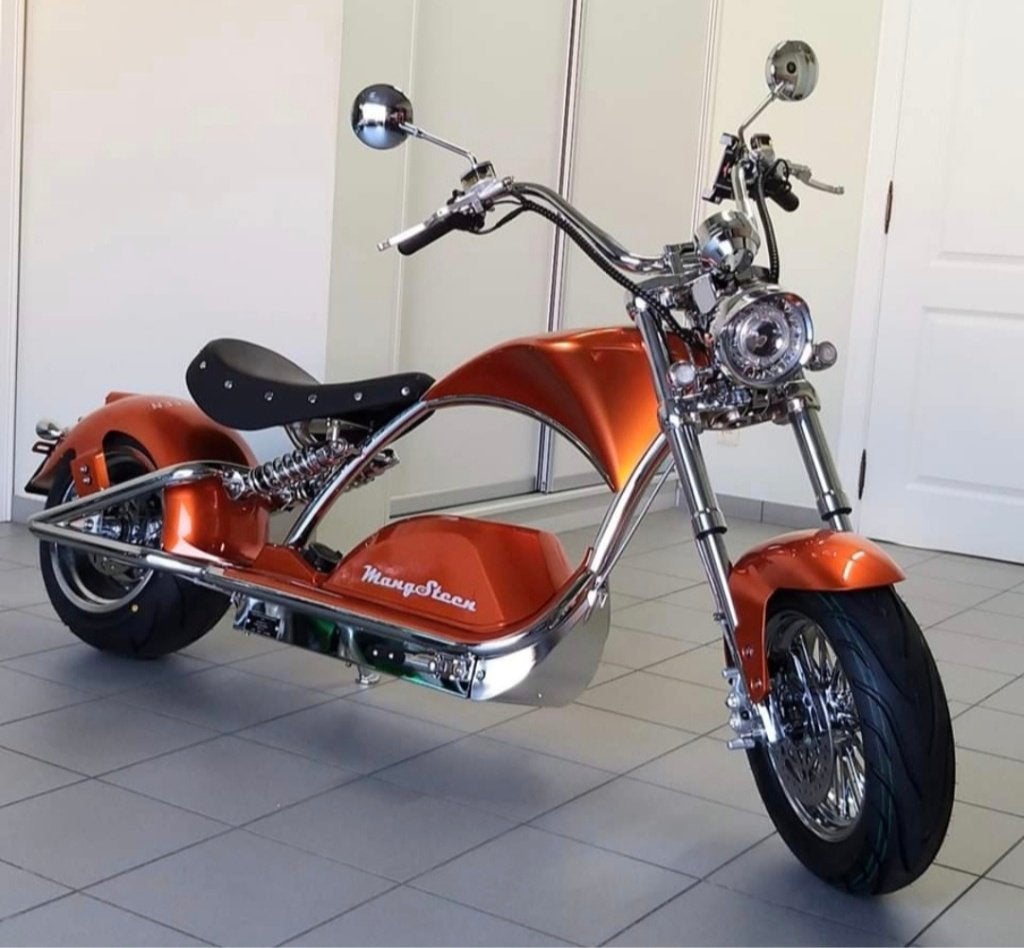 Haast nieuwe e-scooter Mangosteen Chroom 45km/u, Ophalen, Elektrisch, Klasse B (45 km/u), Zo goed als nieuw