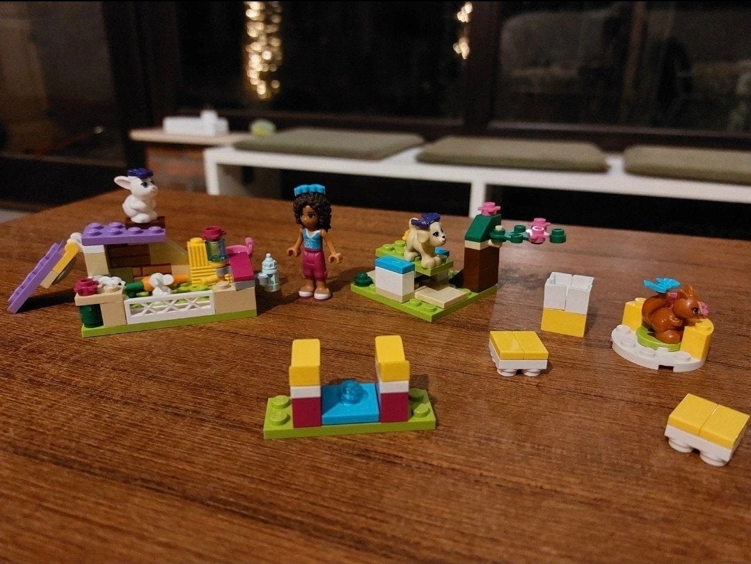 Lego Friends, dressage de chiots, clapier à lapins + écureui, Enlèvement, Lego, Friends