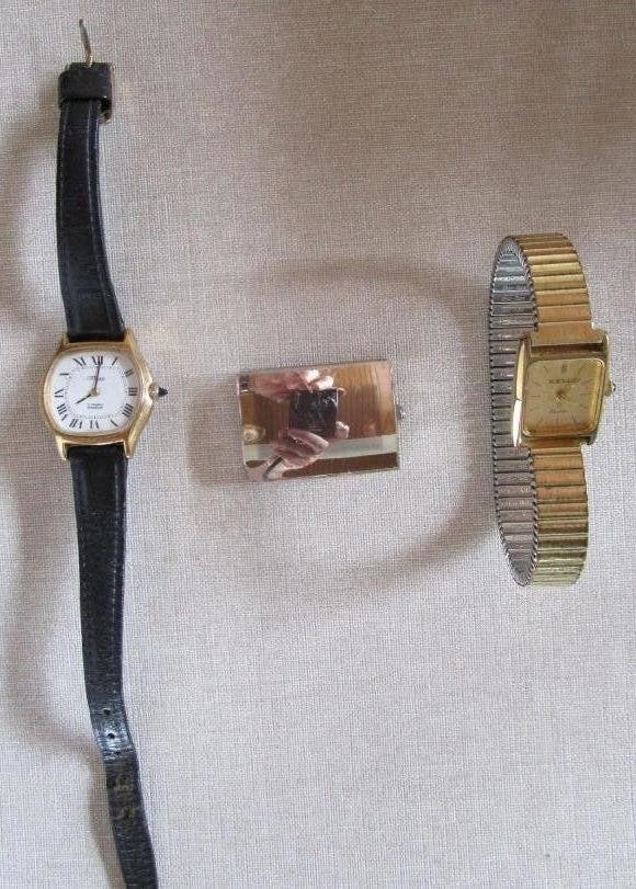 3 montres vintage pour femme - Lotus - Urhal - Kelly -, Montre-bracelet, Autres marques, Enlèvement ou Envoi, Cuir