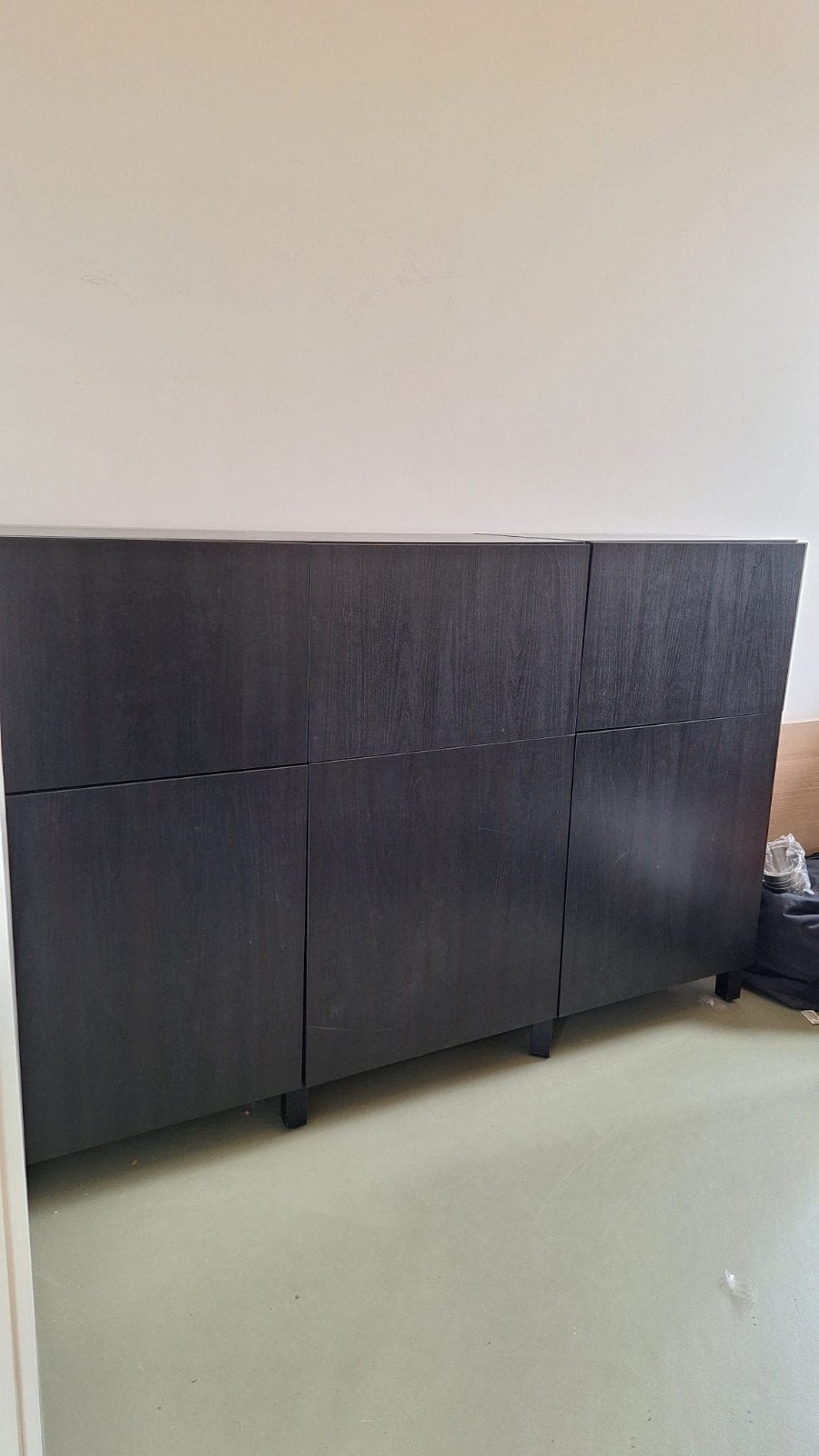 Meuble Besta buffet noir brun Ikea 180x41x112cm, Enlèvement