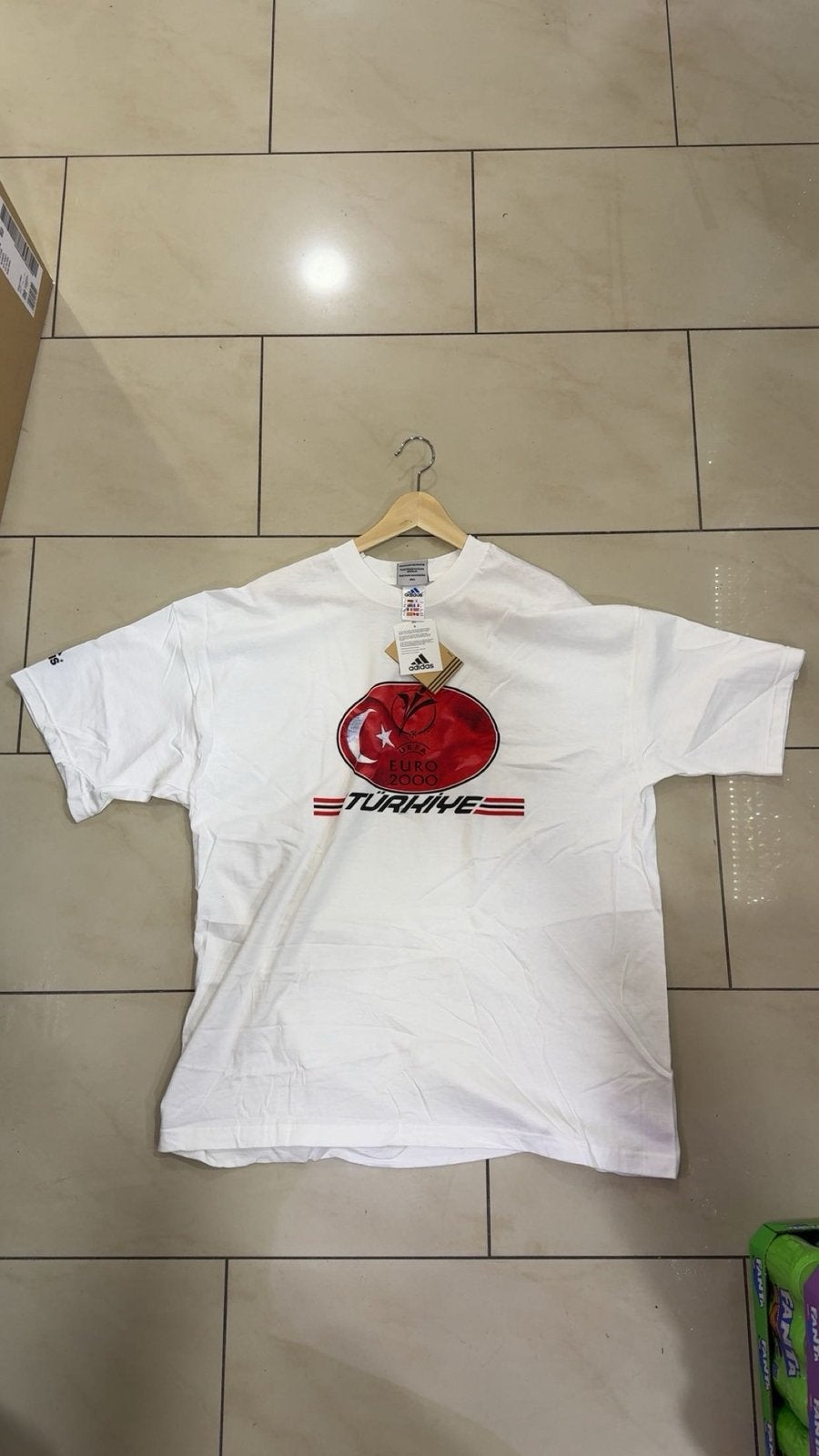 Adidas UEFA EURO 2000 Turkey/Türkiye T-Shirt XL Vintage, Enlèvement, Neuf, Maillot