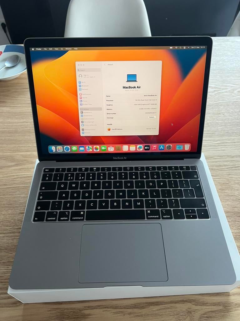 Macbook Air 13 128gb, Computers en Software, Ophalen of Verzenden, Zo goed als nieuw, MacBook