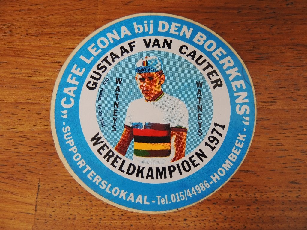 Wereldkampioen 1971 Gustaaf Van Cauter Sticker, Envoi, Comme neuf, Sport