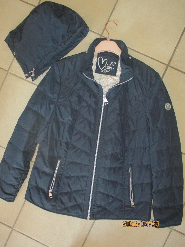 Barbara lebeck jas marine blauw  polyester  gevoerd nieuw, Maat 38/40 (M), Barbara lebeck, Blauw, Nieuw