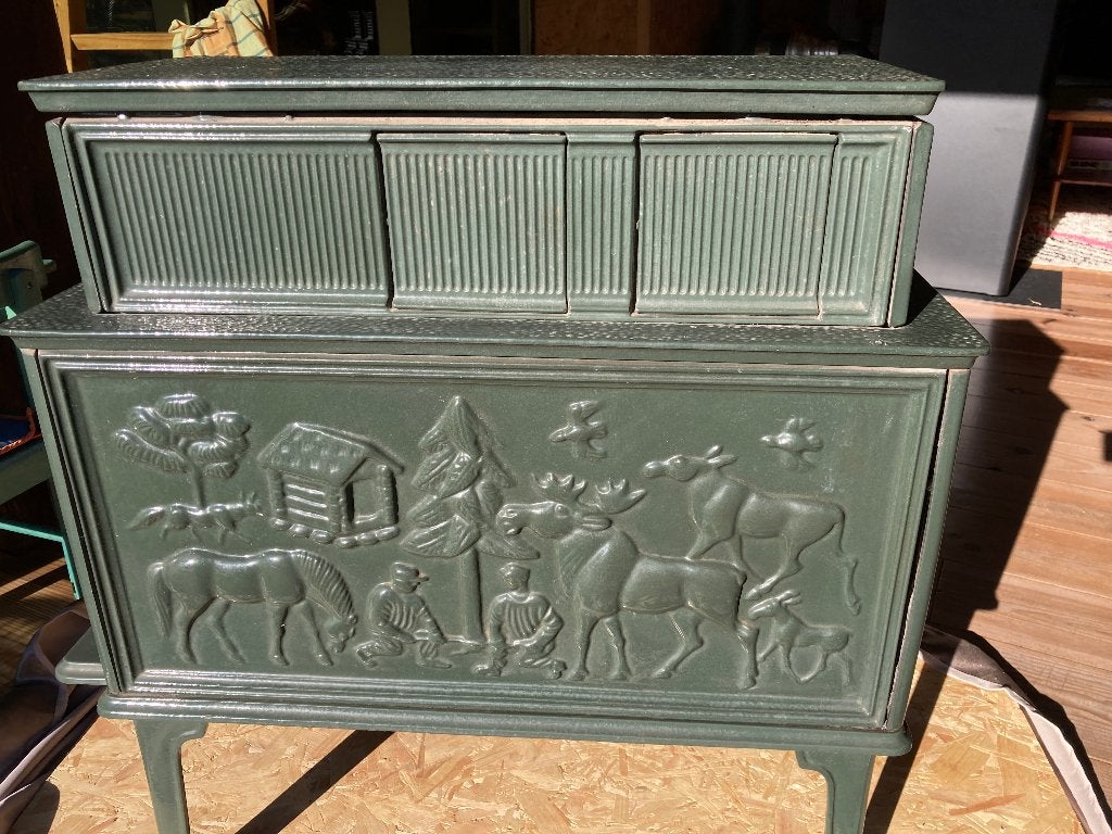 Poêle à bois Jotul 118N, Maison & Meubles, Enlèvement, Utilisé, Bois, Poêle à bois