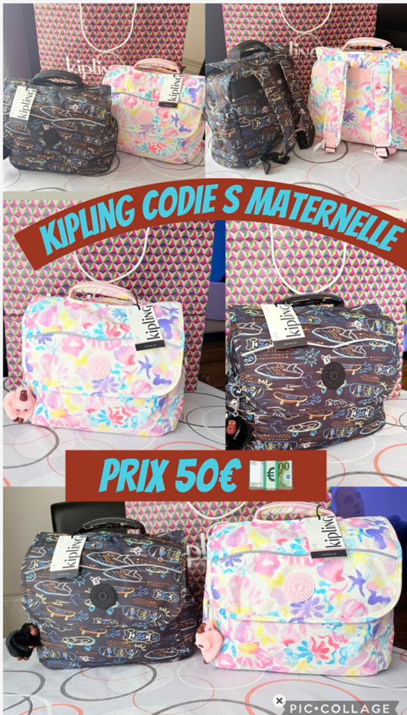 Kipling cartable maternelle, Divers, Fournitures scolaires, Enlèvement ou Envoi, Neuf
