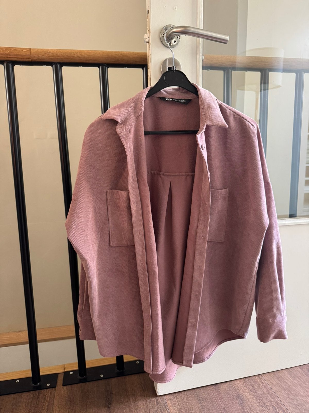 Sur chemise oversize rose ZARA, Kleding | Dames, Jassen | Zomer, Ophalen, Gedragen, Maat 34 (XS) of kleiner, Roze