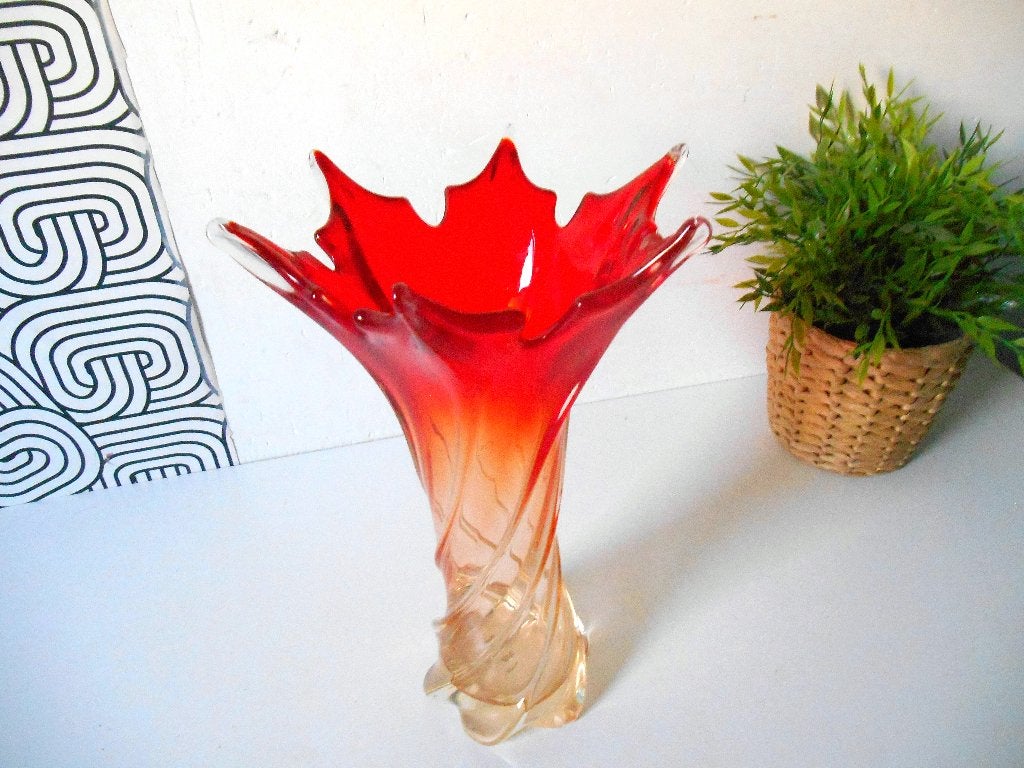 Vase de Murano vintage, Antiquités & Art, Antiquités | Verre & Cristal, Enlèvement ou Envoi