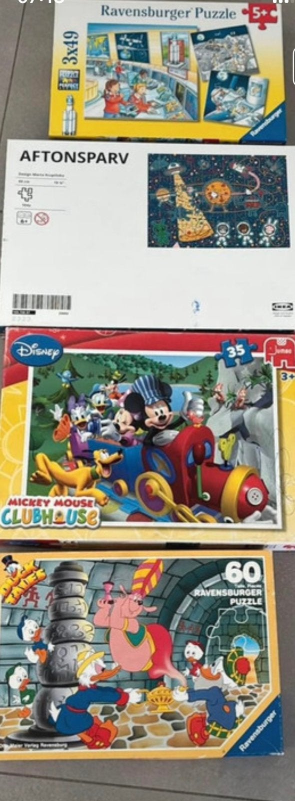 4 puzzels voor € 10 samen, Ophalen, Gebruikt