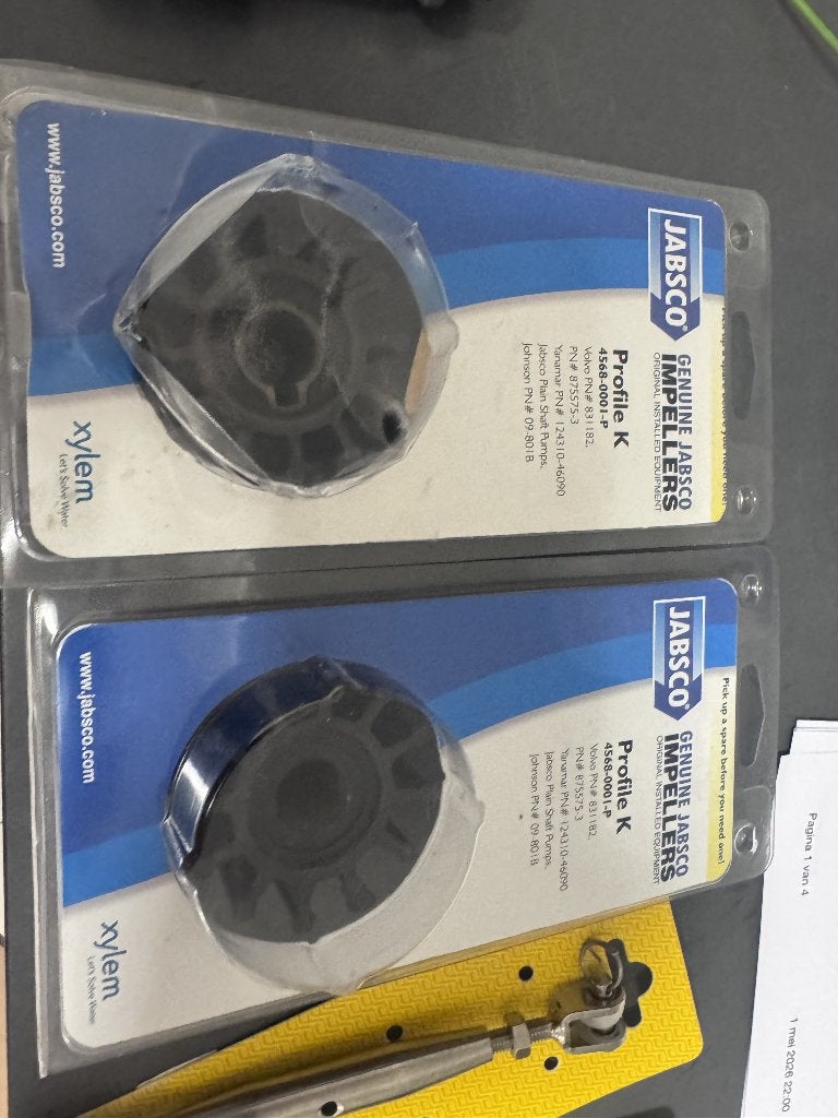 2x Jabsco impeller 4568-0002-0 Profile K – nieuw ongeopend, Enlèvement, Neuf, Moteur et Technique, Voilier ou Bateau à moteur