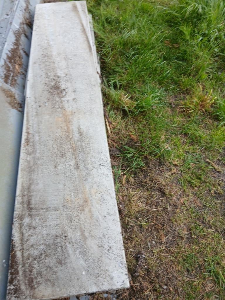 PLAQUES BETON CLOTURE GRIS CLAIR 200X40X4, Tuin en Terras, Tuinhekken en Hekwerk, Ophalen, Gebruikt, Overige materialen, Overige typen