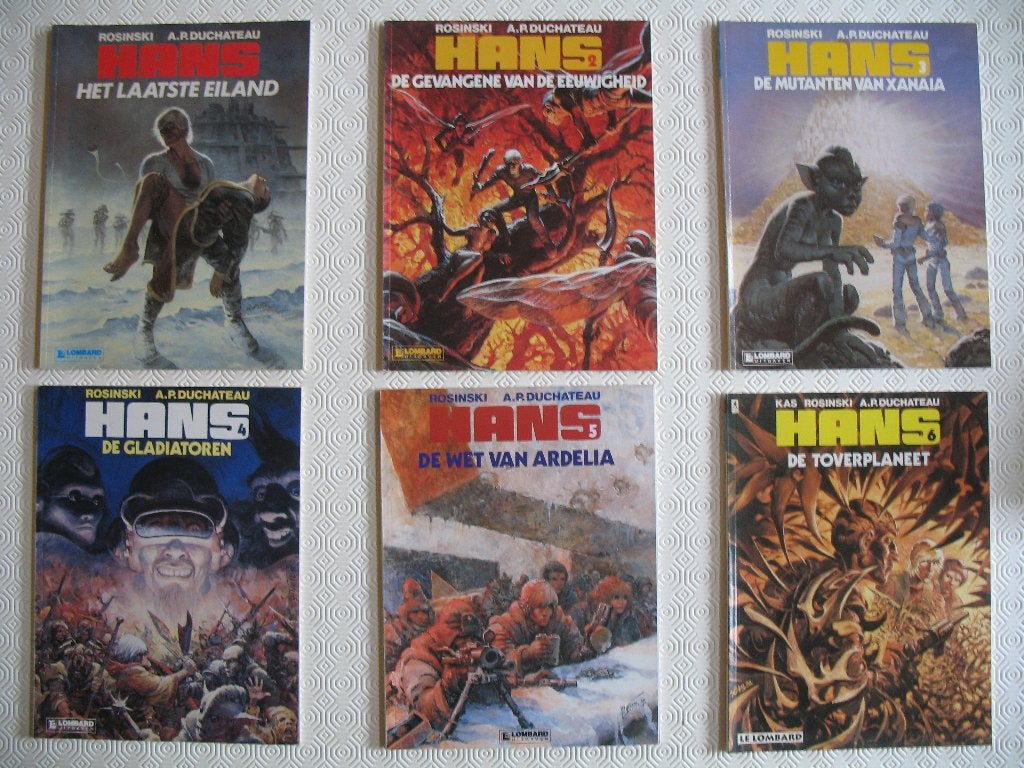 Hans: 1ste druk, complete reeks nr.1 t/m 12 - Lombard, Boeken, Complete serie of reeks, Ophalen of Verzenden, Zo goed als nieuw