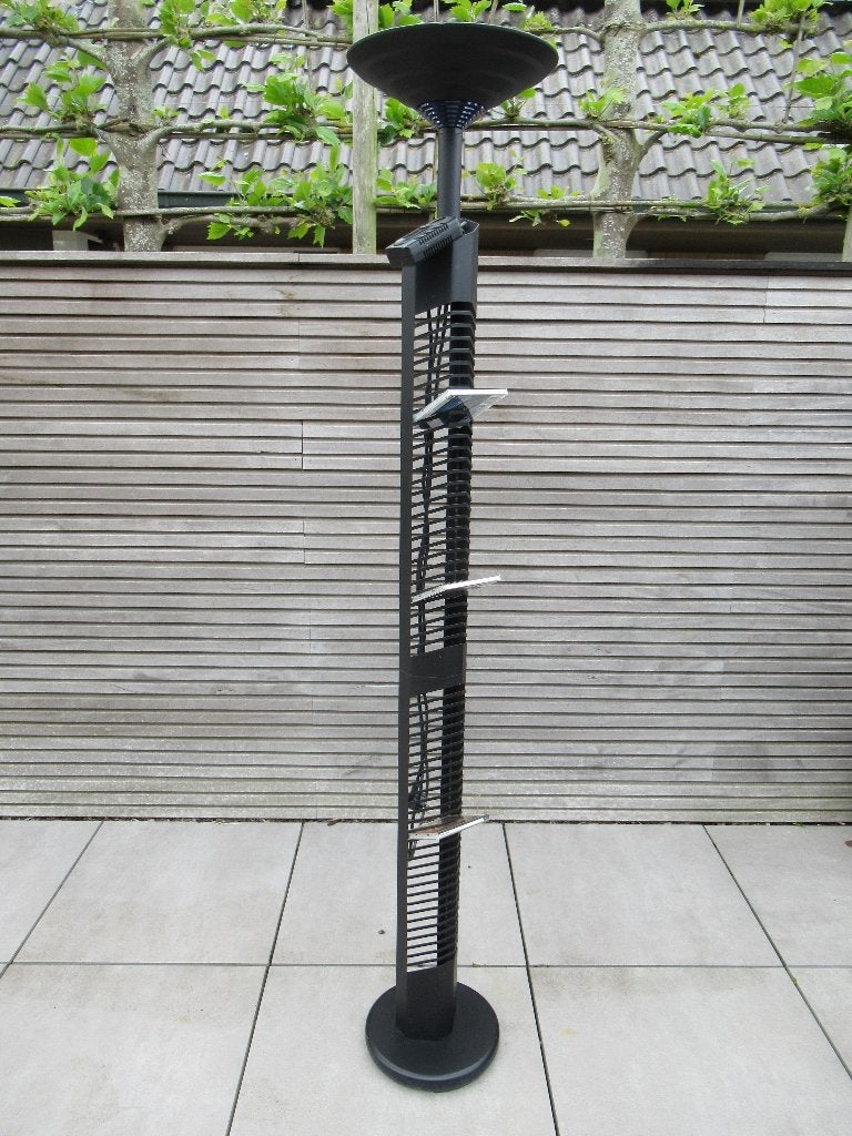 Vloerlamp (dimbaar) met CD-rek, Ophalen, Gebruikt, Metaal, Modern