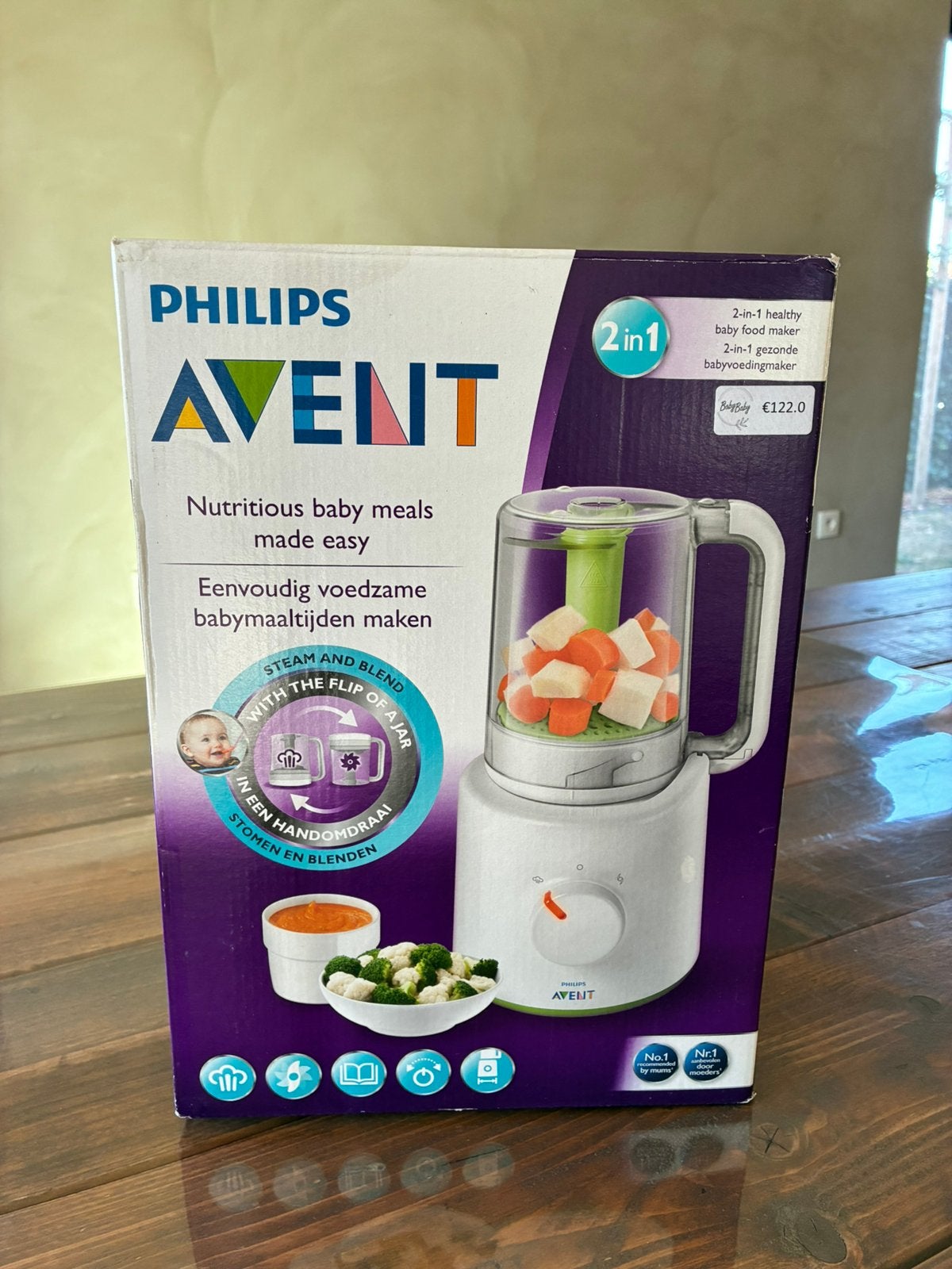 Avent 2in1 stomer en blender voor babyvoeding, Enlèvement ou Envoi, Comme neuf, Philips Avent