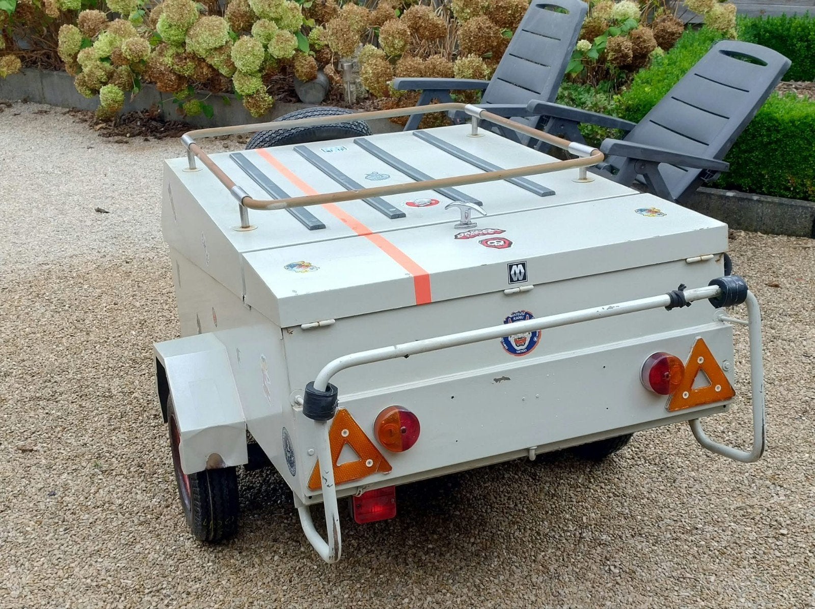 retro aanhangwagen met slot afsluitbaar, Ophalen, Gebruikt