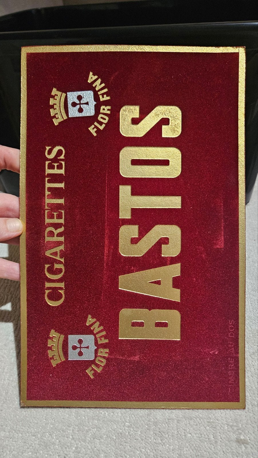 ancien carton publicitaire cigarettes bastos état neuf !, Collections, Enlèvement ou Envoi