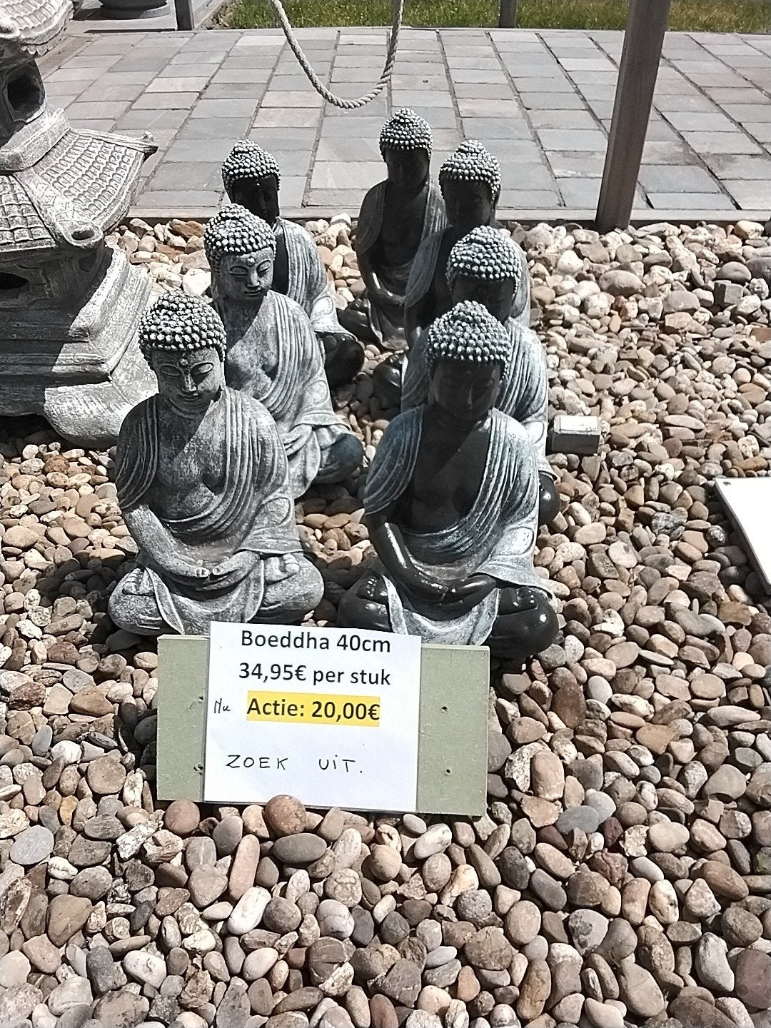 Boeddha tuinbeelden beton winterhard promoties, Tuin en Terras, Ophalen, Beton
