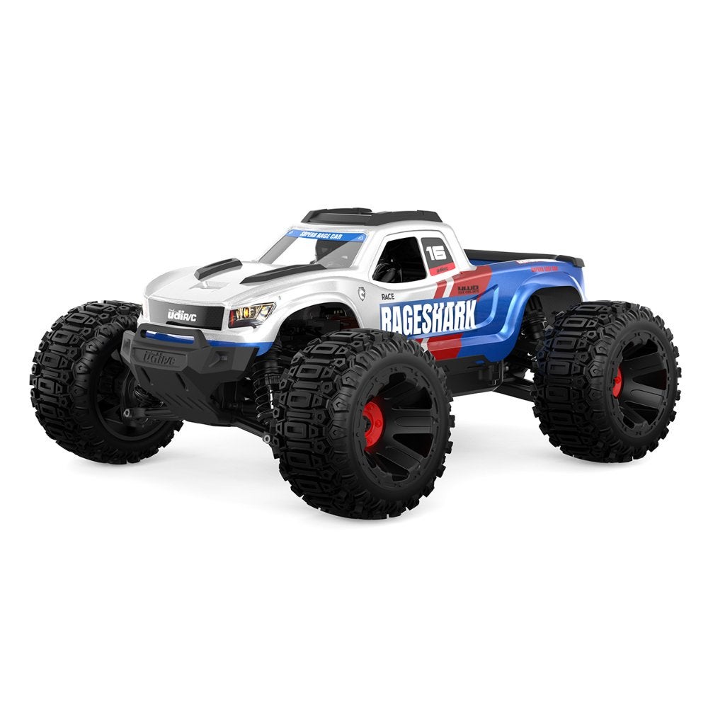 UDI RC Monster Truck Brushed 1/16 Blauw RTR, Neuf, Enlèvement ou Envoi, Voiture off road, Échelle 1:16