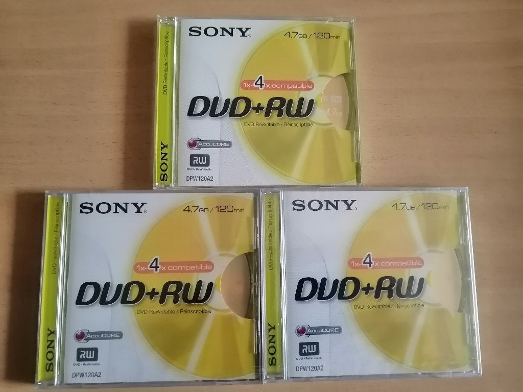 Lot 3 nouveaux disque Sony DVD+RW réinscriptible, Informatique & Logiciels, Disques enregistrables, Neuf, Enlèvement ou Envoi
