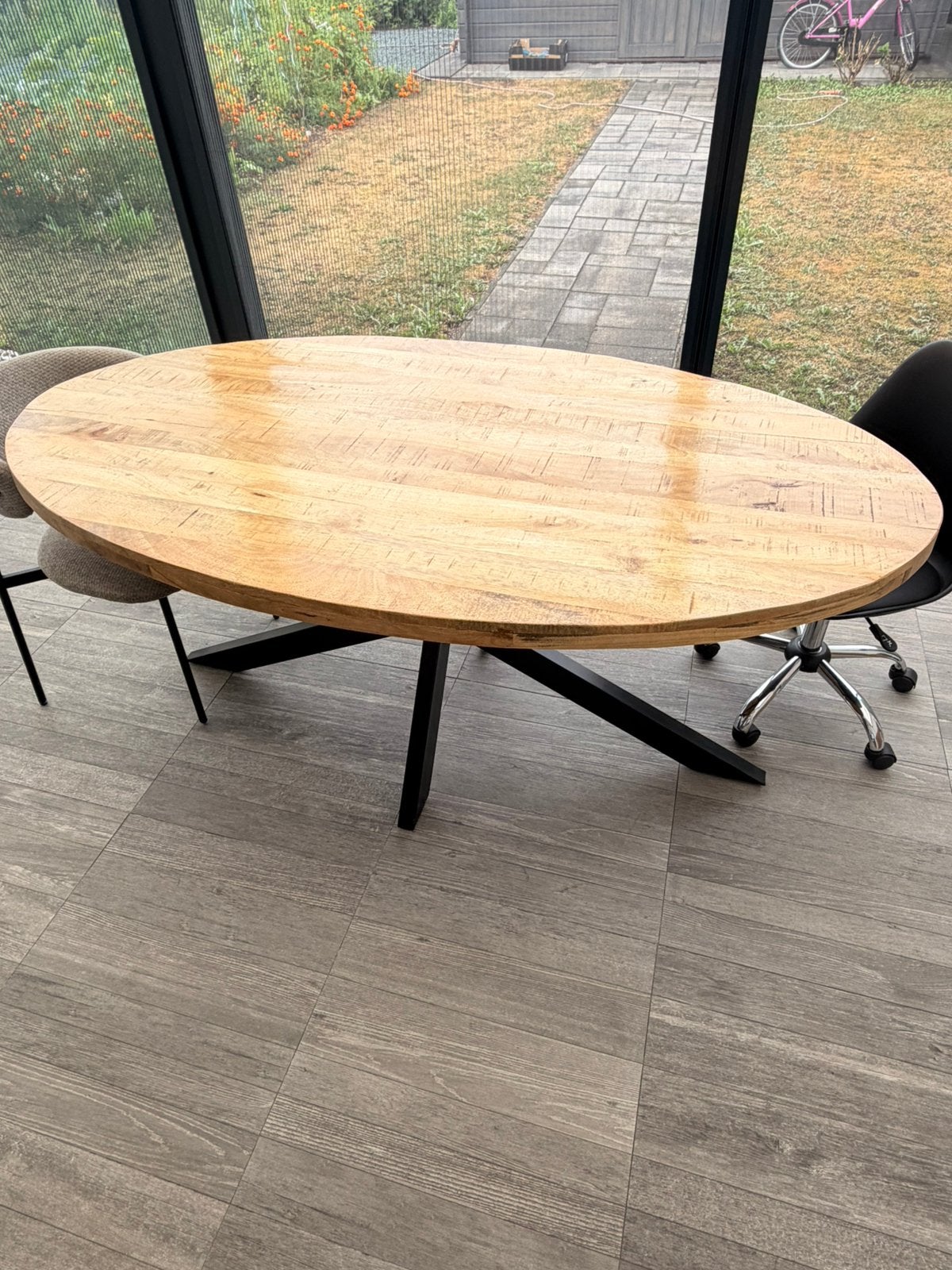 Mango hout eettafel, Ophalen, Zo goed als nieuw