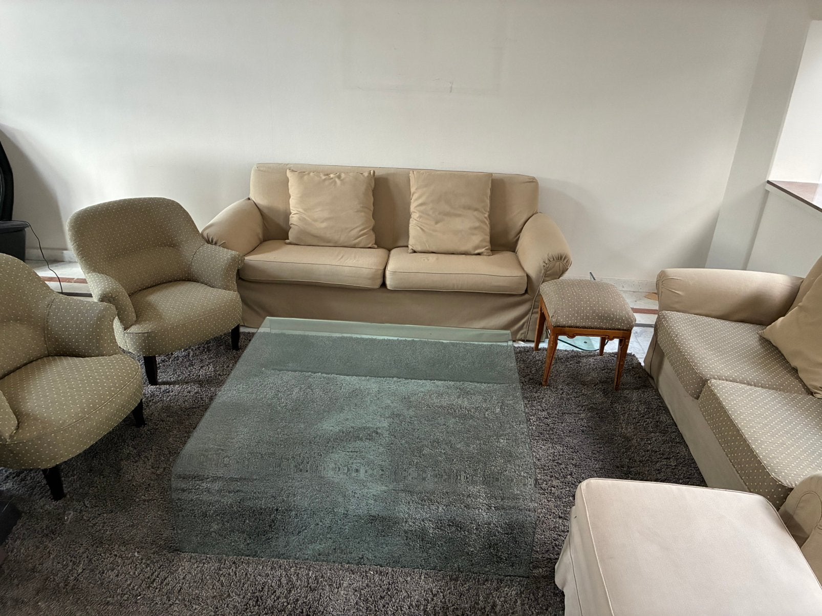 Salon complet avec housse lavable, Enlèvement