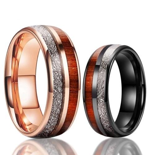 Trouwringen wolfraam - Evie Diverse maten, Handtassen en Accessoires, Ringen, Overige materialen, Overige kleuren, Verzenden, Nieuw