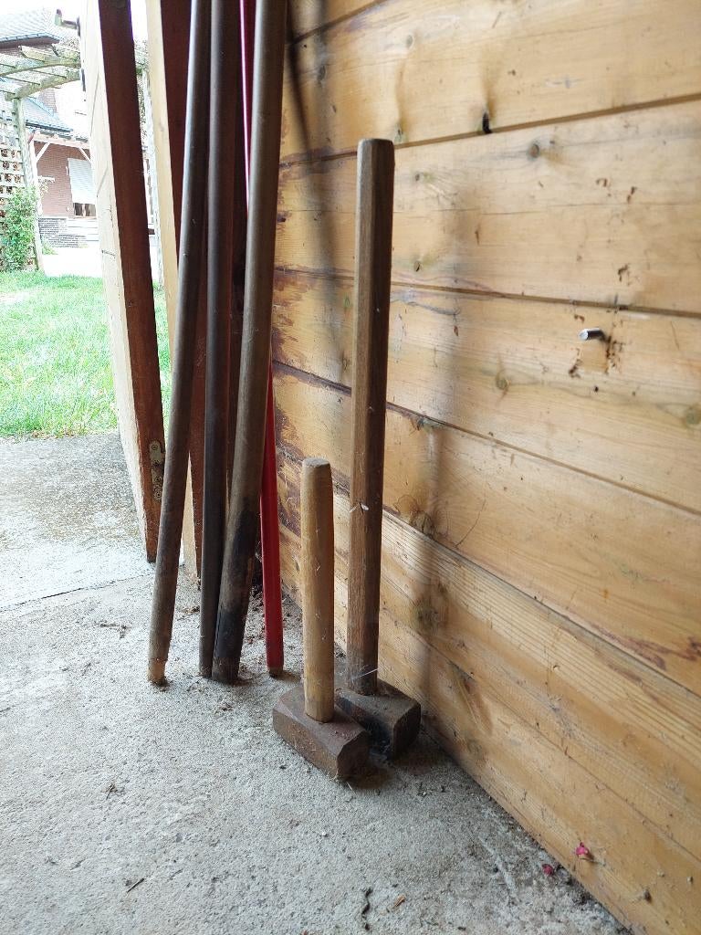 Hamer stalen kop houten steel 2 stuks, Doe-het-zelf en Bouw, Ophalen
