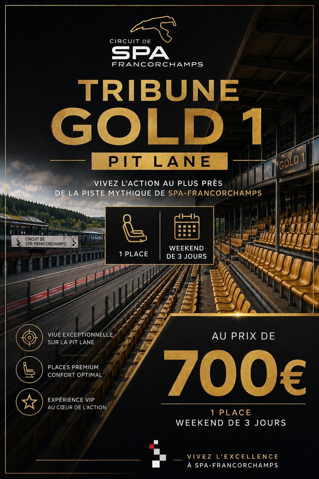 Place gold 1 spa Francorchamps, Tickets & Billets, Juillet
