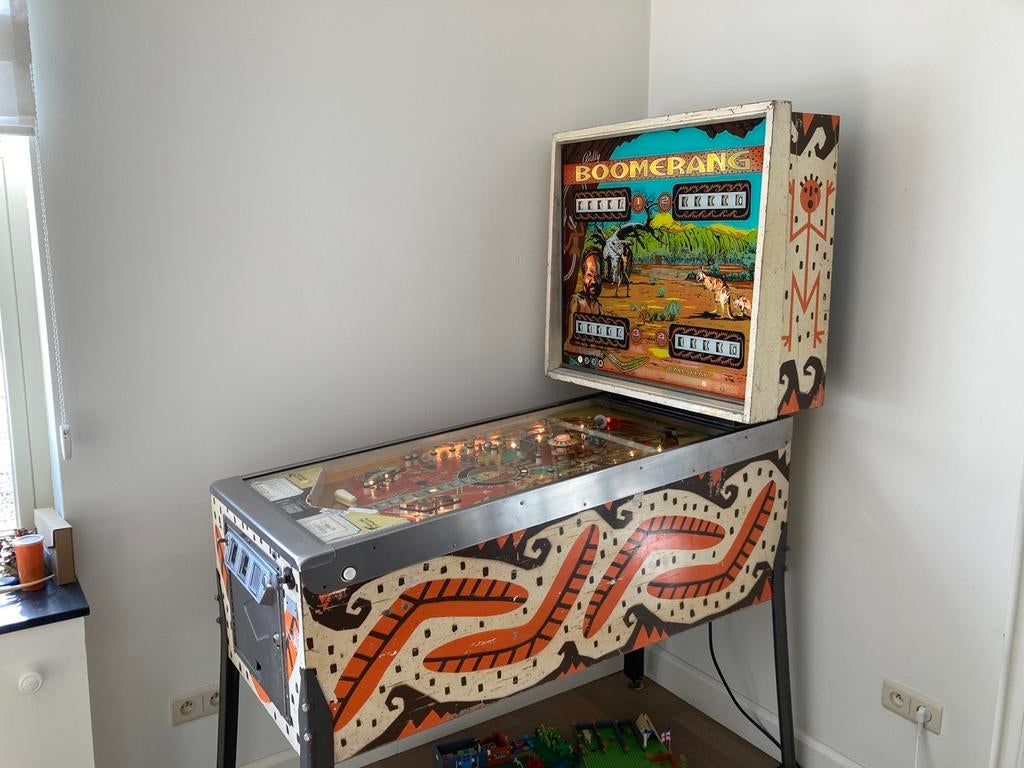 Boomerang flipperkast, Ophalen, Gebruikt, Mechanisch, Bally
