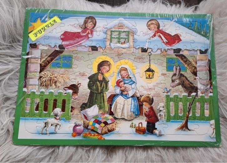 Vintage Kruger KERST puzzel, ook leuk ter decoratie, -, Comme neuf, -, -