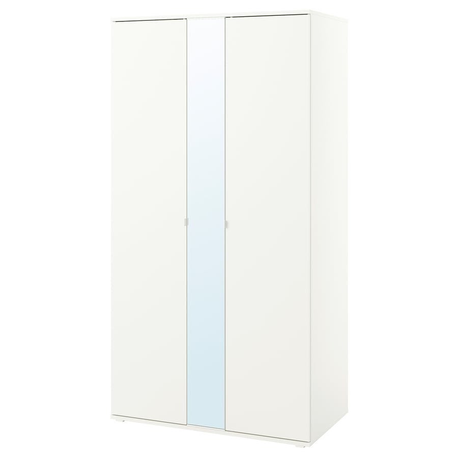 Armoire blanche, Moderne stijl, Comme neuf, 100 à 150 cm, Avec porte(s)